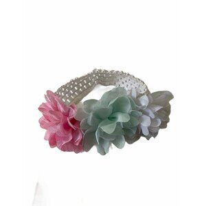 Baby Girls Chiffon Flower Elastic Headband‎ Knit Hair Band Head Wraps Headwear